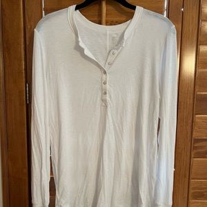 Aerie Ribbed Henley Long Sleeve T-Shirt